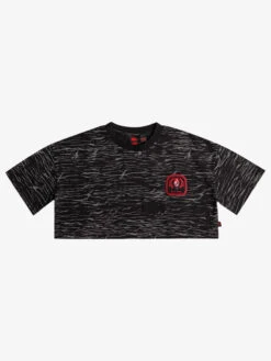 Quiksilver X Stranger Things Upside Down 2022 - T-shirt Cropped Pour Femme